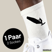 Socken Windsurfen Silhouette Größe 37/46 White Motiv Tennissocken