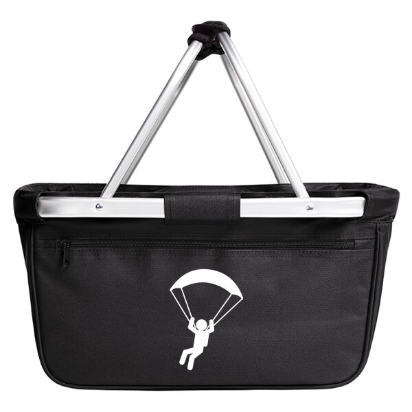 Einkaufskorb faltbar Paragliding Gleitschirmfliegen 20 Liter Tragekorb Black
