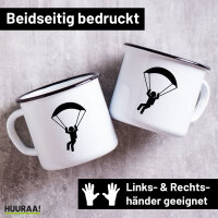Emaille Tasse Paragliding Gleitschirmfliegen 300ml...
