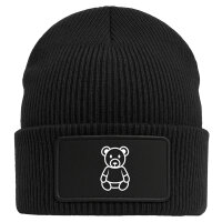 Beanie Teddybär Knuddelbär Black Mütze