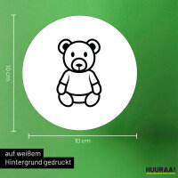 Aufkleber Teddybär Knuddelbär 10cm Sticker