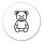 Aufkleber Teddybär Knuddelbär 10cm Sticker