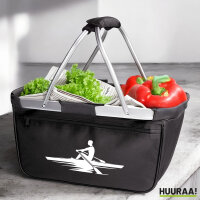 Einkaufskorb faltbar Rudern Rowing 20 Liter Tragekorb Black