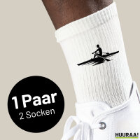 Socken Rudern Rowing Größe 37/46 White Motiv Tennissocken