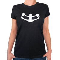 Damen T-Shirt Cheerleader Silhouette Größe XS-XXL