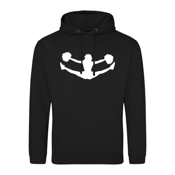 Unisex Hoodie Cheerleader Silhouette Größe S-3XL