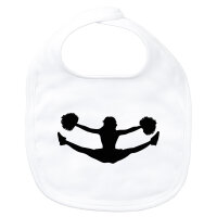Baby Lätzchen Cheerleader Silhouette Klettverschluss