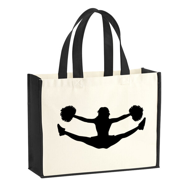 Jutetasche Cheerleader Silhouette 21 Liter Black