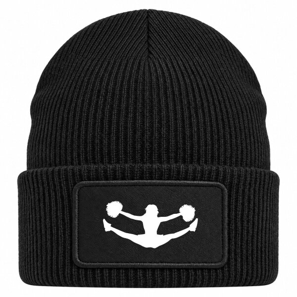 Beanie mit Patch Cheerleader Silhouette Black