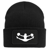 Beanie Cheerleader Silhouette Black Mütze