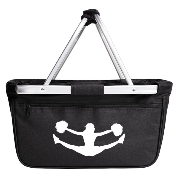 Einkaufskorb faltbar Cheerleader Silhouette 20 Liter Tragekorb Black