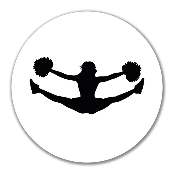 Aufkleber Cheerleader Silhouette 10cm Sticker
