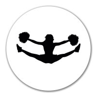 Aufkleber Cheerleader Silhouette 10cm Sticker