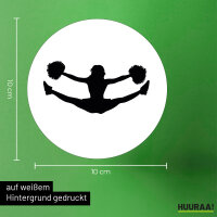 Aufkleber Cheerleader Silhouette 10cm Sticker