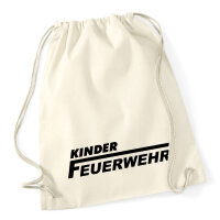Turnbeutel Kinder Feuerwehr Schriftzug 12 Liter