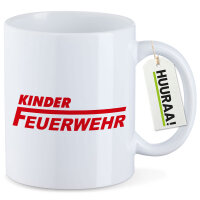 Kaffeetasse Kinder Feuerwehr Schriftzug 330ml