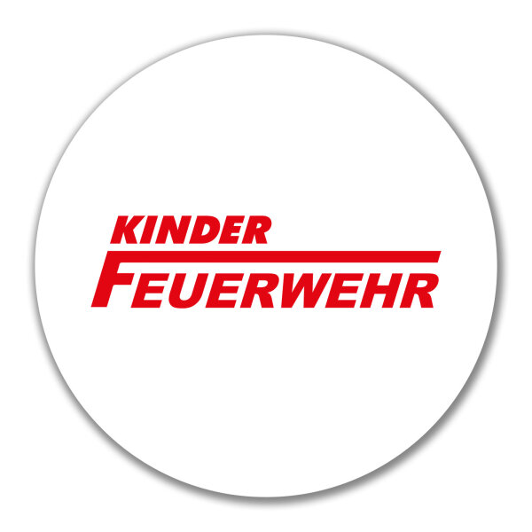 Aufkleber Kinder Feuerwehr Schriftzug 10cm Sticker
