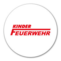 Aufkleber Kinder Feuerwehr Schriftzug 10cm Sticker
