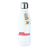 Edelstahl-Trinkflasche Kinder Feuerwehr Schriftzug 500ml...