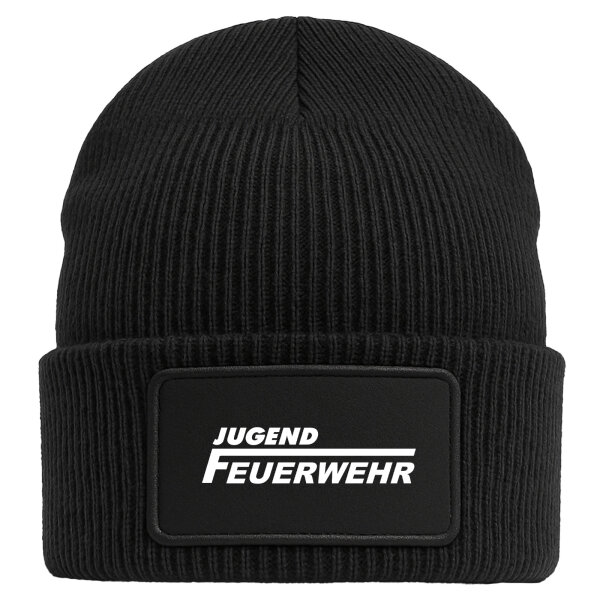 Beanie Jugend Feuerwehr Schriftzug Black Mütze