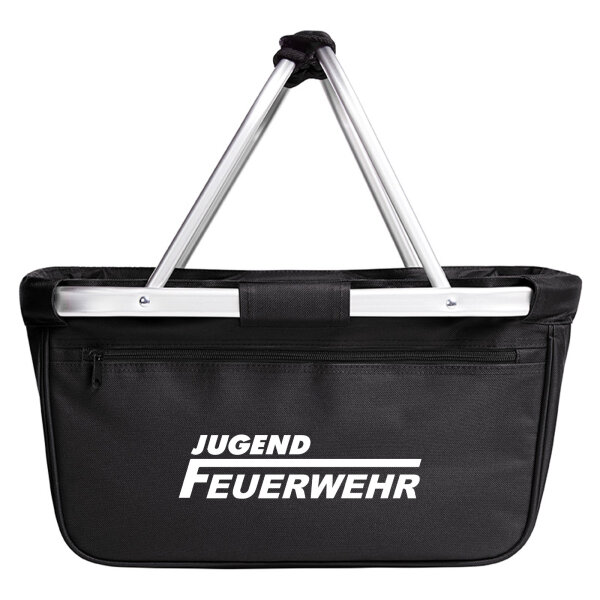 Einkaufskorb faltbar Jugend Feuerwehr Schriftzug 20 Liter Tragekorb Black