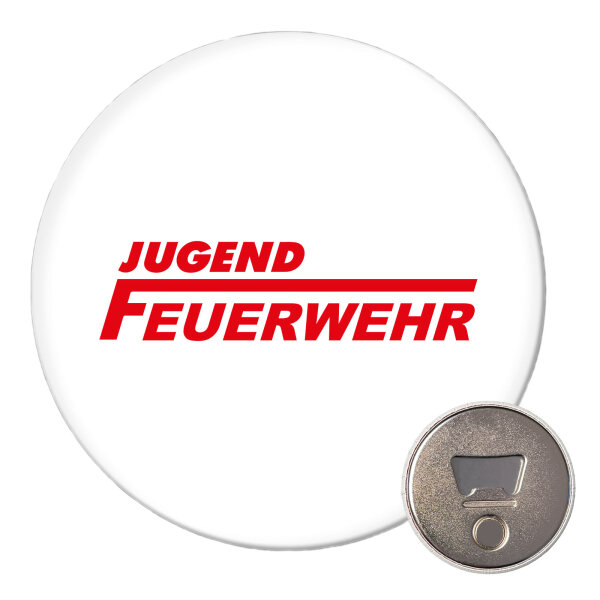 Magnet Jugend Feuerwehr Schriftzug 59mm Kühlschrankmagnet Flaschenöffner