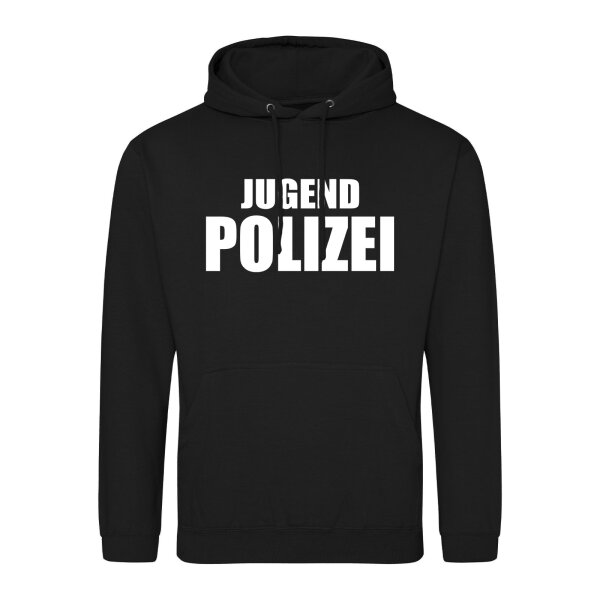 Unisex Hoodie Jugend Polizei Schriftzug Größe S-3XL