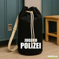 Seesack Jugend Polizei Schriftzug 20 Liter Black