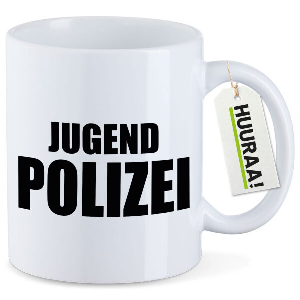 Kaffeetasse Jugend Polizei Schriftzug 330ml