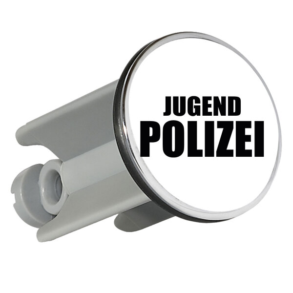Waschbeckenstöpsel Jugend Polizei Schriftzug 4cm Abflussstopfen