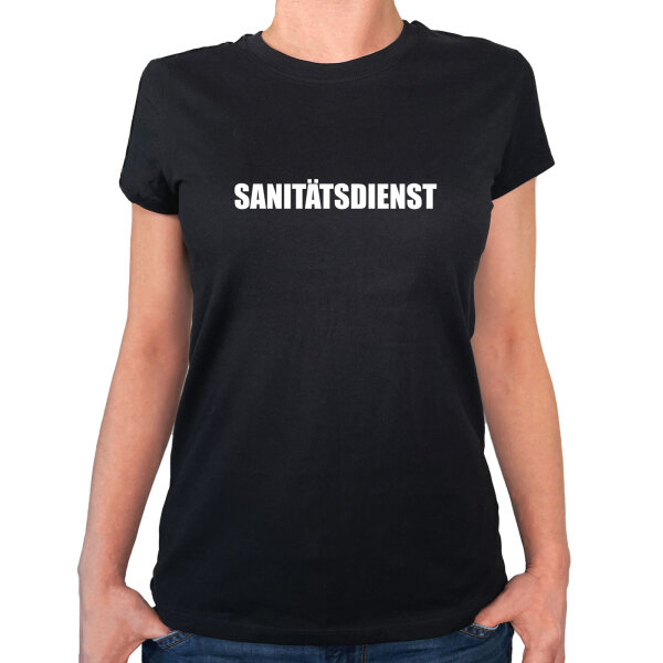 Damen T-Shirt Sanitätsdienst Schriftzug Größe XS-XXL