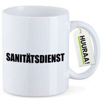 Kaffeetasse Sanitätsdienst Schriftzug 330ml