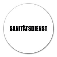 Aufkleber Sanitätsdienst Schriftzug 10cm Sticker