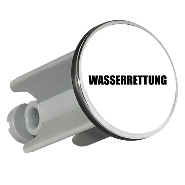 Waschbeckenstöpsel Wasserrettung Schriftzug 4cm Abflussstopfen