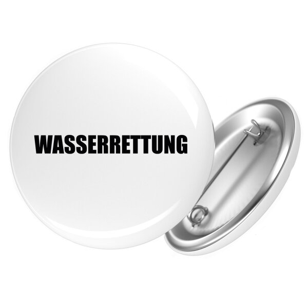 Button Wasserrettung Schriftzug
