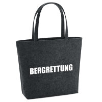 Filzshopper Bergrettung Schriftzug 22 Liter Filztasche