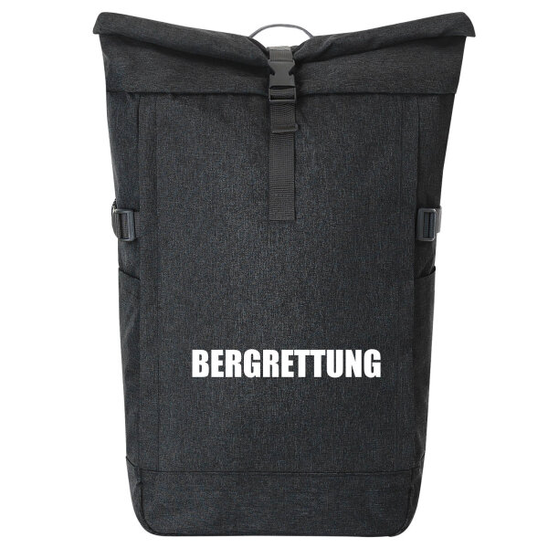 Kurierrucksack Bergrettung Schriftzug 30-44 Liter Black Melange