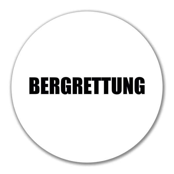 Aufkleber Bergrettung Schriftzug 10cm Sticker