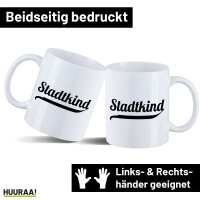 Kaffeetasse Stadtkind Schriftzug 330ml