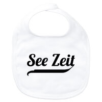 Baby Lätzchen See Zeit Schriftzug Klettverschluss