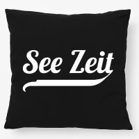 Kissen See Zeit Schriftzug 40x40cm