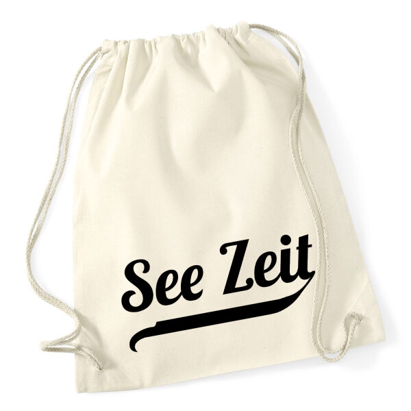 Turnbeutel See Zeit Schriftzug 12 Liter