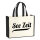 Jutetasche See Zeit Schriftzug 21 Liter Black