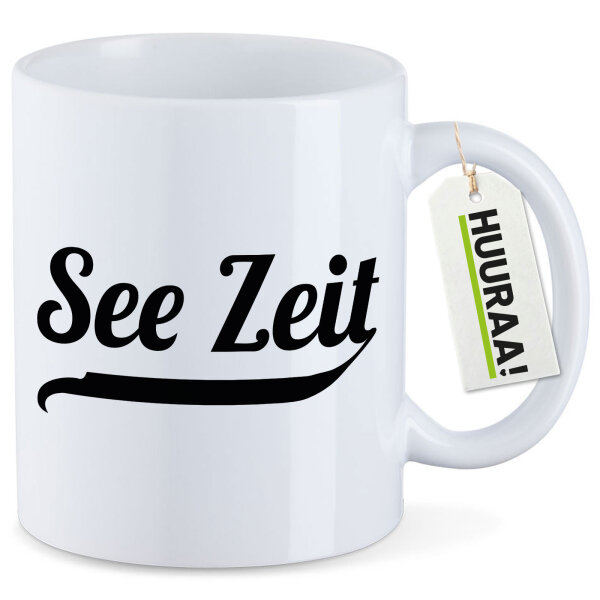Kaffeetasse See Zeit Schriftzug 330ml