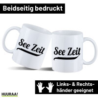 Kaffeetasse See Zeit Schriftzug 330ml