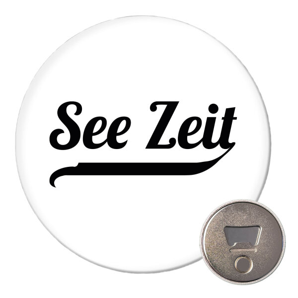 Magnet See Zeit Schriftzug 59mm Kühlschrankmagnet Flaschenöffner