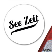 Aufkleber See Zeit Schriftzug 10cm Sticker