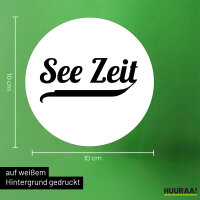 Aufkleber See Zeit Schriftzug 10cm Sticker