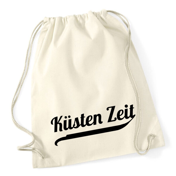 Turnbeutel Küsten Zeit Schriftzug 12 Liter