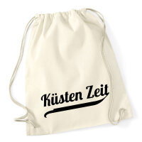 Turnbeutel Küsten Zeit Schriftzug 12 Liter
